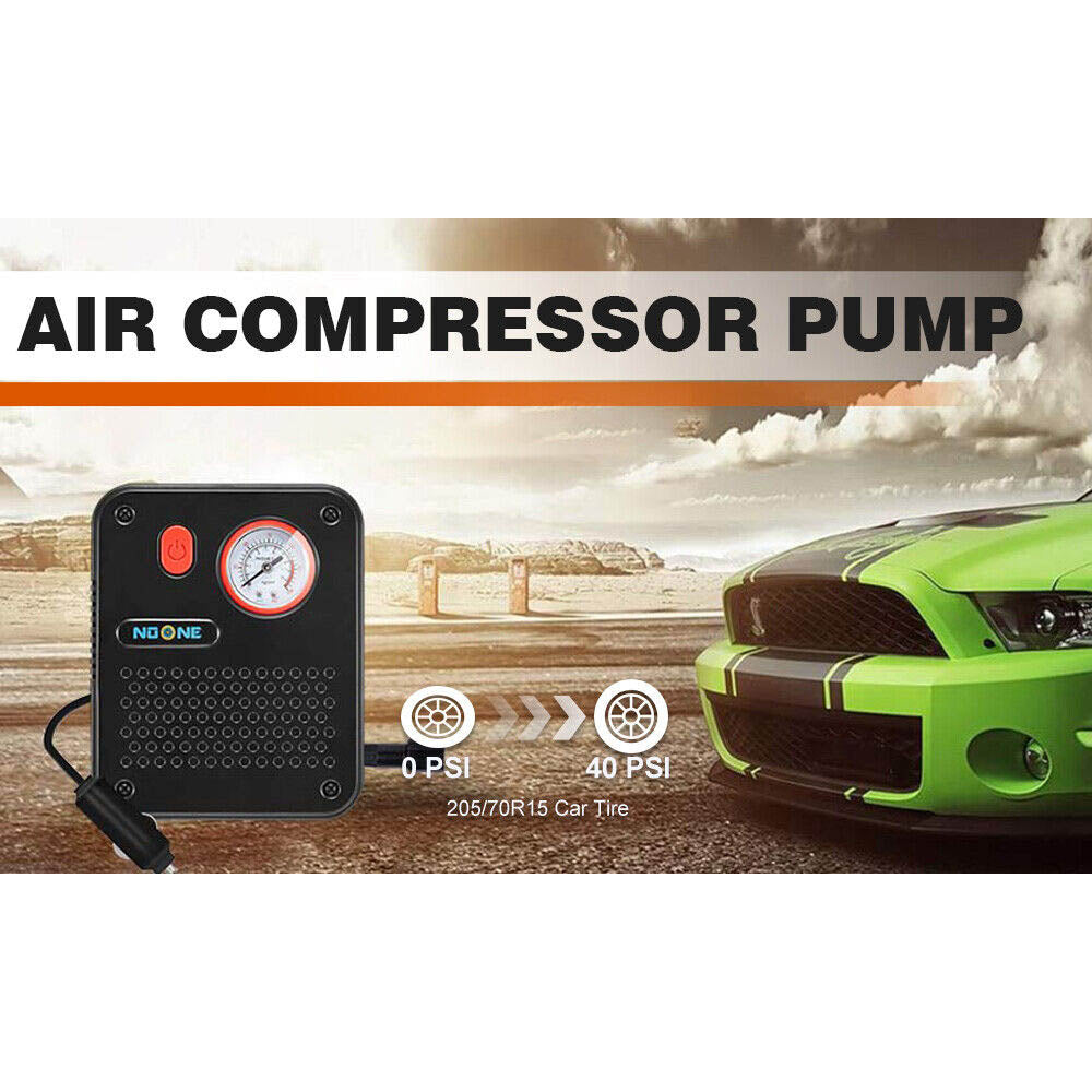 Noone 1.9M Air Compressor Tire Inflator 12V Portable Car Pump 60W