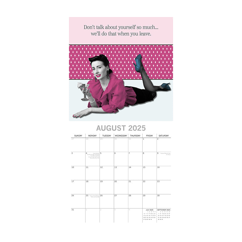 Bitchy Talk 2025 Square Wall Calendar 16 Months Premium Planner New Year Gift