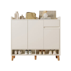 White Simple Style Shoe Cabinet Storage