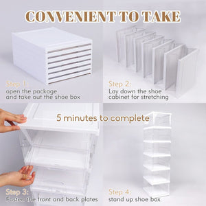 Foldable Storage Shoe Box 4 Layers