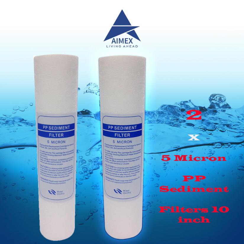 Undersink 5Um Sediment Water Filter Cartridge Pp X 2