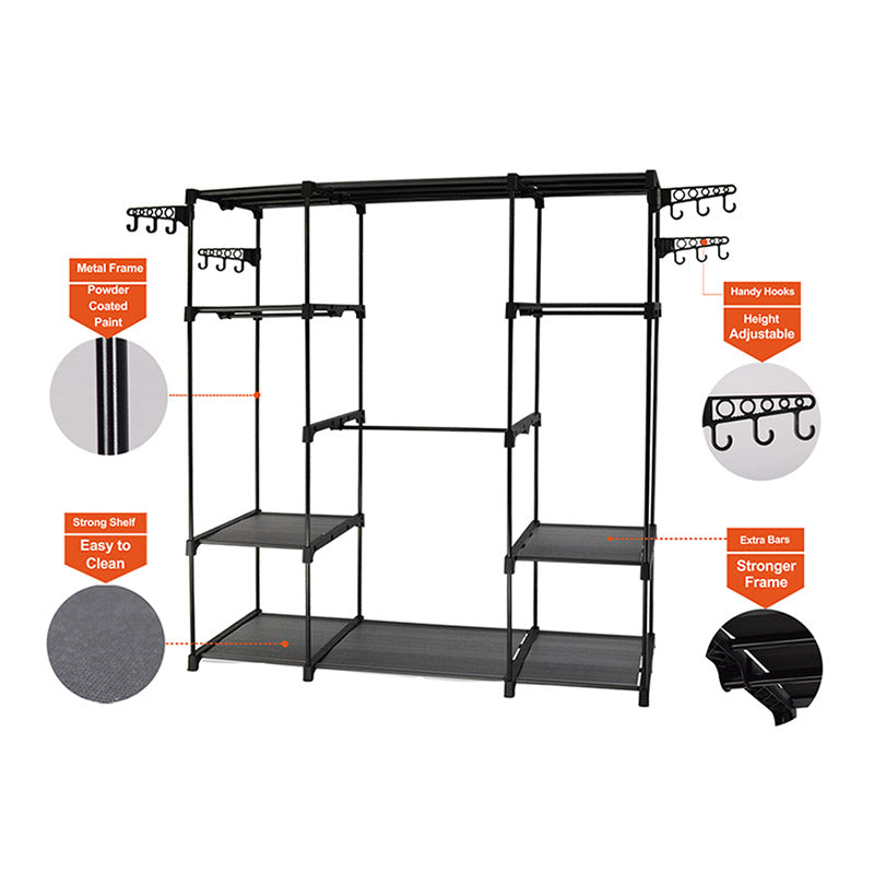 Sorti Freestanding Portable Closet Metal Wardrobe Garment Rack Hanger