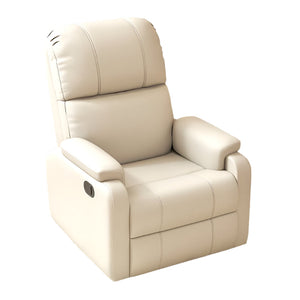 Faux Leather Push Back Theater Recliner Sofa Leisure Lazy Single For Living Room Bedroom