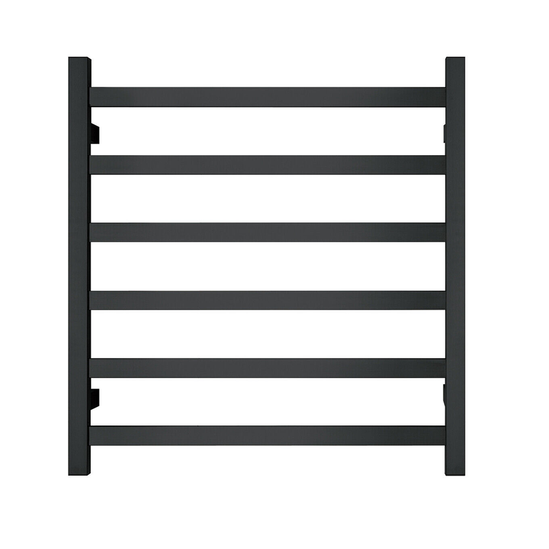 Premium Matte Black Towel Rack 6 Bars Square Design Au Standard 650X620mm Wide