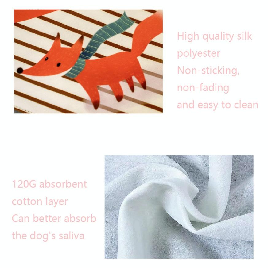 Refreshing Avocado Pet Scarf Three Layer Thickened Waterproof Saliva Towel Size Xl