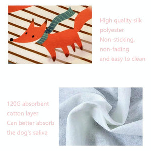 Refreshing Avocado Pet Scarf Three Layer Thickened Waterproof Saliva Towel Size Xl