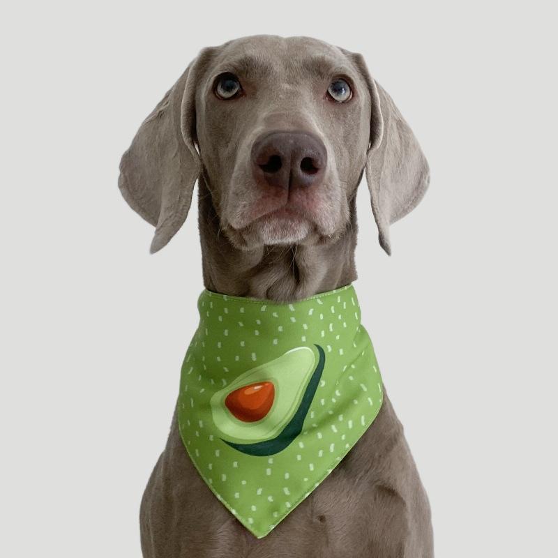 Refreshing Avocado Pet Scarf Three Layer Thickened Waterproof Saliva Towel Size Xl