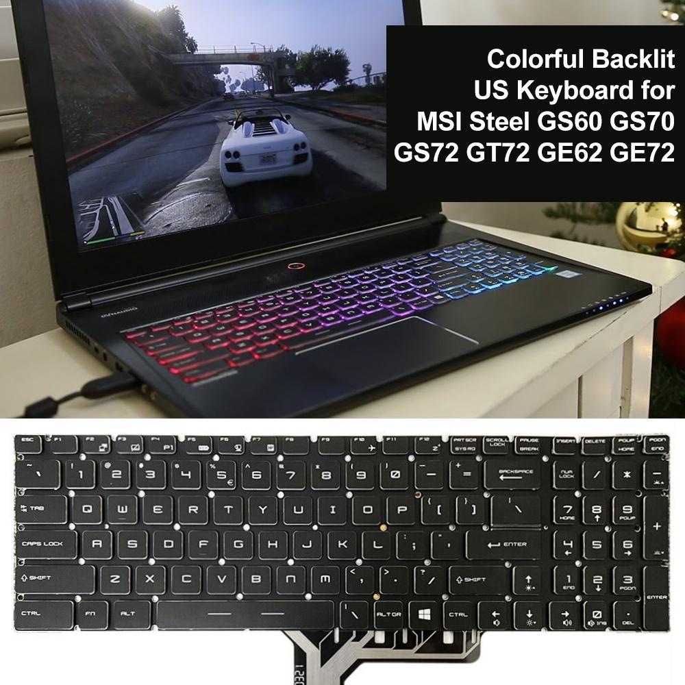 Backlit Laptop Keyboard for Msi Steel Series us Version