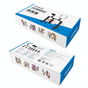 4 In 1 Vlogging Kit With 4.7 Ring Light Mic Tripod & Stabilizer