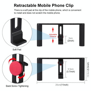 4 In 1 Vlogging Kit With 4.7 Ring Light Mic Tripod & Stabilizer