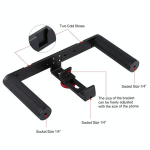 4 In 1 Vlogging Kit With 4.7 Ring Light Mic Tripod & Stabilizer