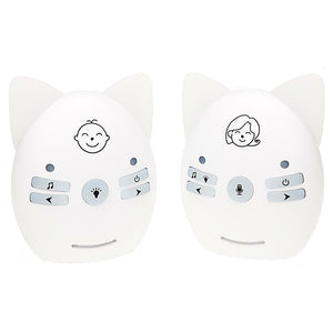 Wireless Audio Baby Monitor With Voice Intercom And Night Light White