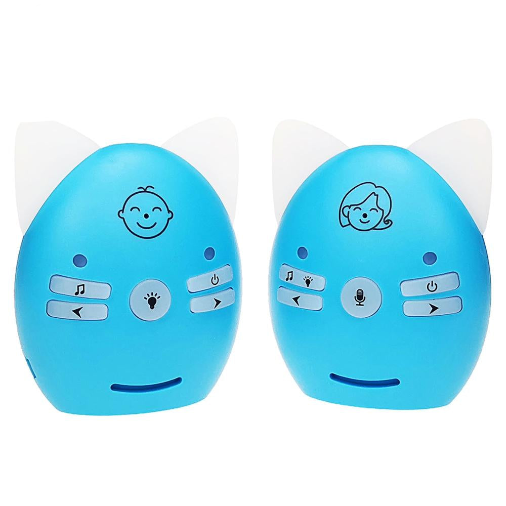 Wireless Audio Baby Monitor With Voice Intercom And Night Light White