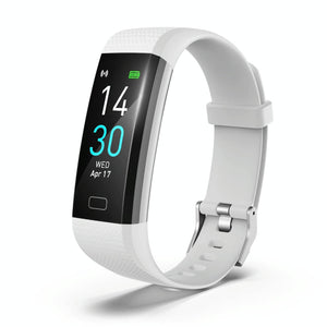 Waterproof Fitness Tracker Watch With Heart Rate Monitor In White Colour