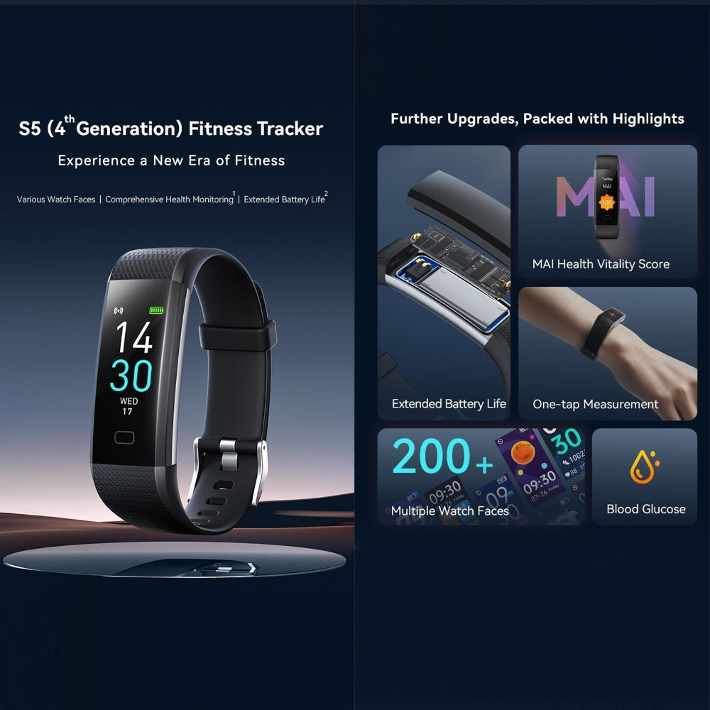 Waterproof Fitness Tracker Watch With Heart Rate Monitor In White Colour
