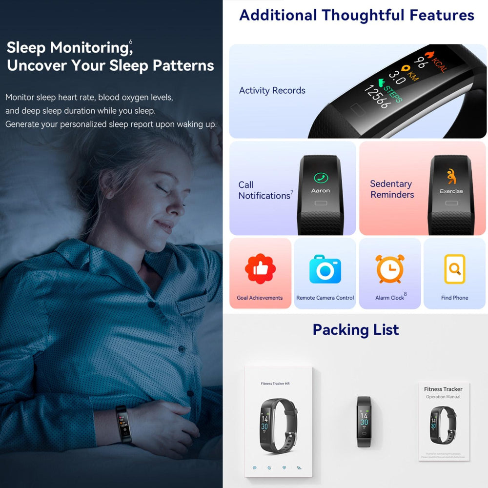 Waterproof Fitness Tracker Watch With Heart Rate Monitor In White Colour