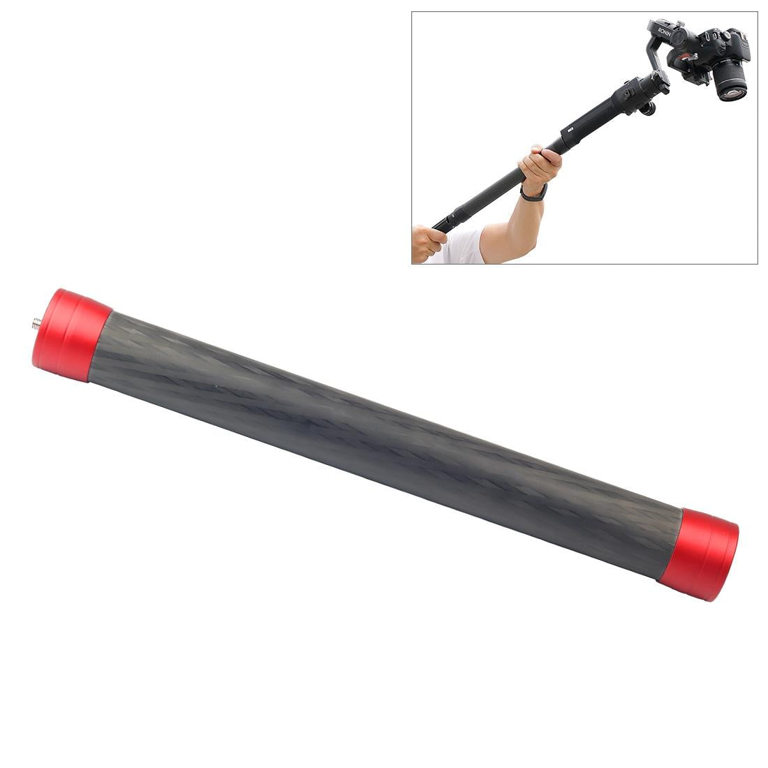 35Cm Carbon Fiber Monopod Extension For Gimbal Red