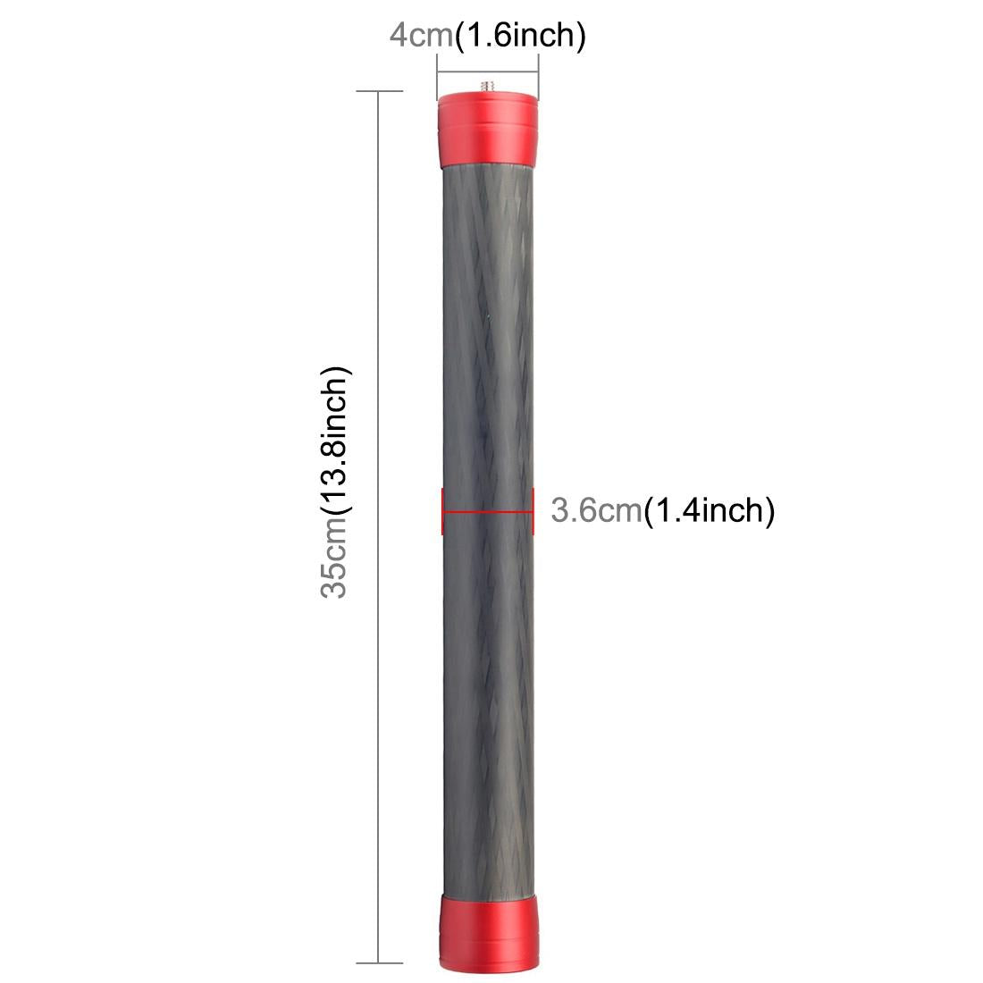 35Cm Carbon Fiber Monopod Extension For Gimbal Red