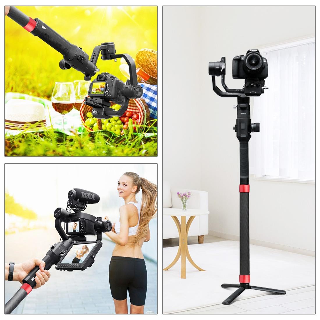 35Cm Carbon Fiber Monopod Extension For Gimbal Red