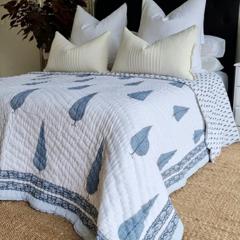 Pine Tree Reversible Quilt Grey (King 228 Cm X 274 Cm)