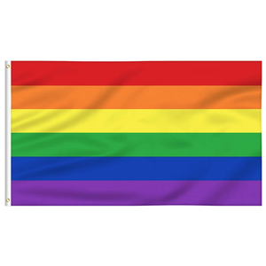 Deluxe Rainbow Gay Pride Flag Outdoor Banner 150X90cm 3X5ft With Metal Eyelets