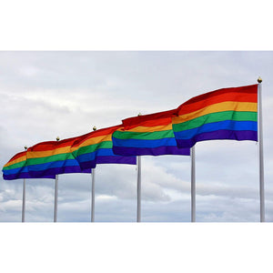 Deluxe Rainbow Gay Pride Flag Outdoor Banner 150X90cm 3X5ft With Metal Eyelets