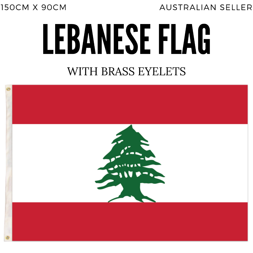 Lebanon Lebanese Country Flag Heavy Duty Outdoor 150Cm X 90Cm