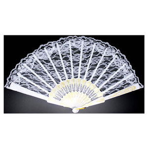 Lace Fan Hand Folding Wedding Party Bridal Spanish Costume Accessory White