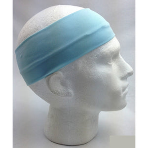 Plain Headband Elastic Stretch Sports Yoga Hair Band Unisex 8Cm Wide Wrap Sky Blue