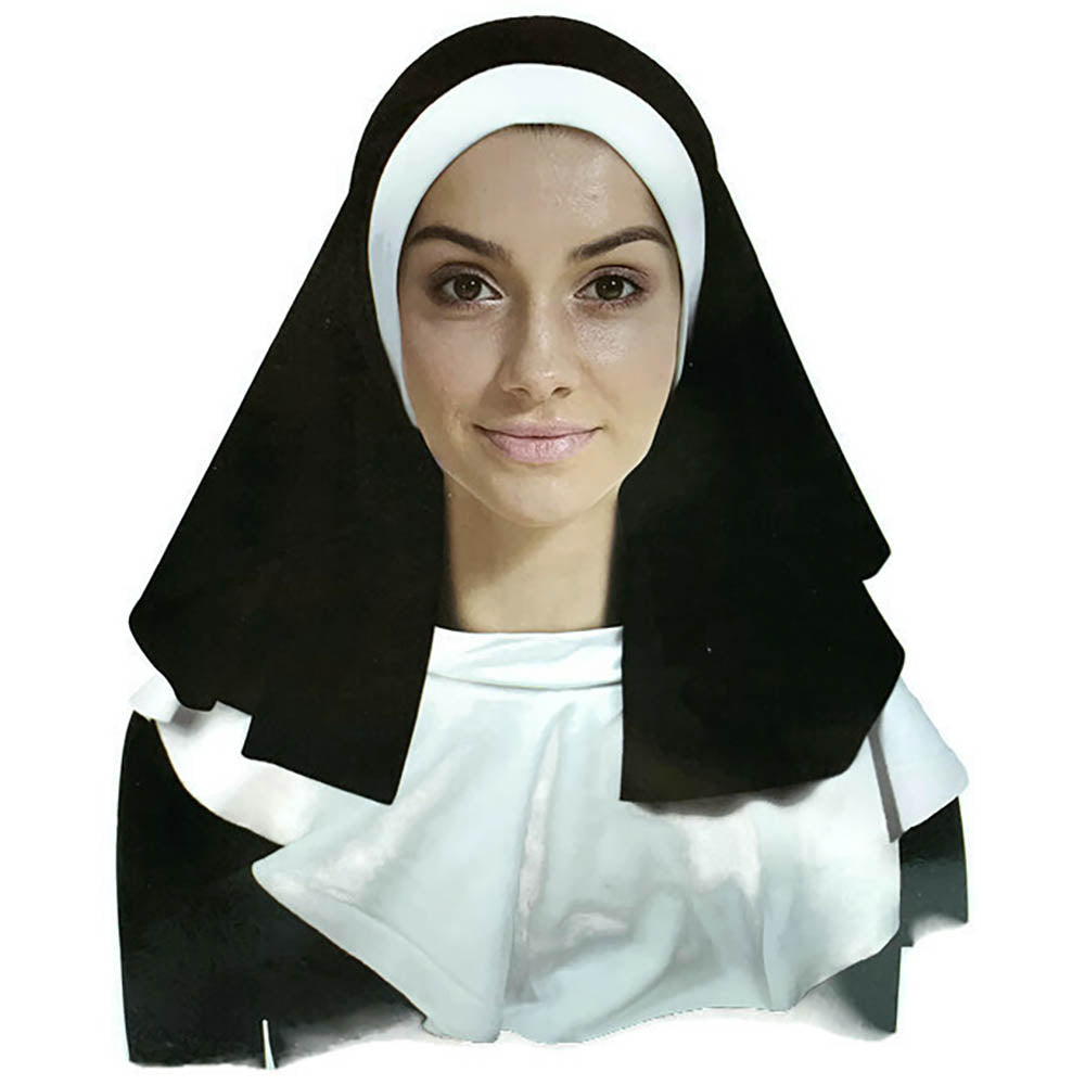 Nun Headpiece & Neckpiece Set Kit Collar Saints Sinners Church Sister Party