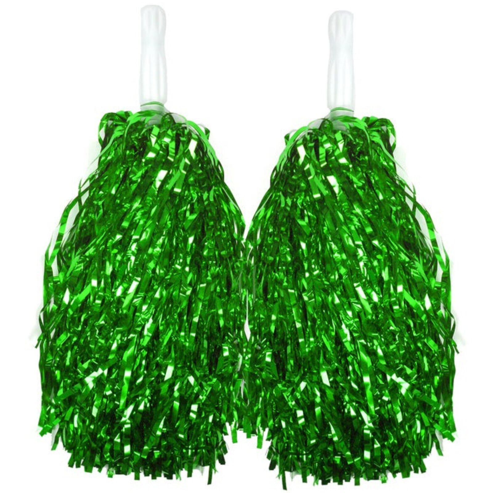 Green & Yellow Metallic Cheerleading Pom Poms 2 Pack (1 Pair Pair) Australia Day