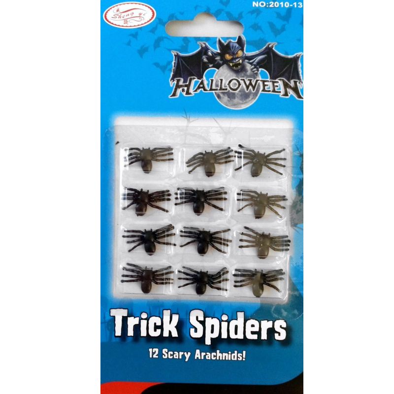 Mini Fake Spiders Trick Halloween Scary Arachnids Joke Prank Small Gag Toy Bug