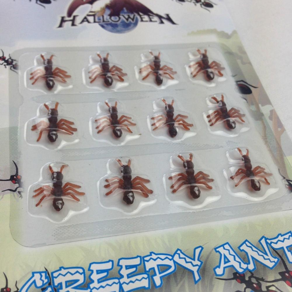 Mini Fake Ants Trick Halloween Scary Creepy Joke Prank Small Gag Toy Bug 12