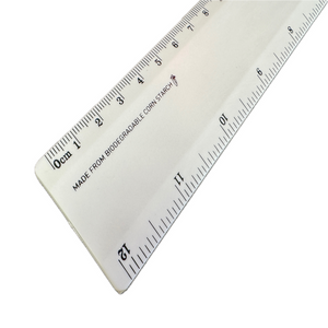 50X Bio Ruler 30Cm Eco Friendly Biodegradable Corn Bulk School Office White