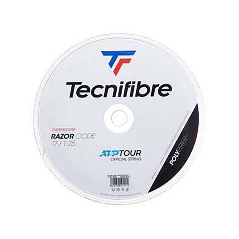 Tecnifibre Razor Code Tennis String Reel 1.25Mm 17 Gauge 200M Coil White Strings