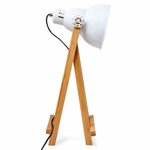 61Cm Bamboo Easel Table Lamp Modern Scandi Designer Desk Light Bedroom Office