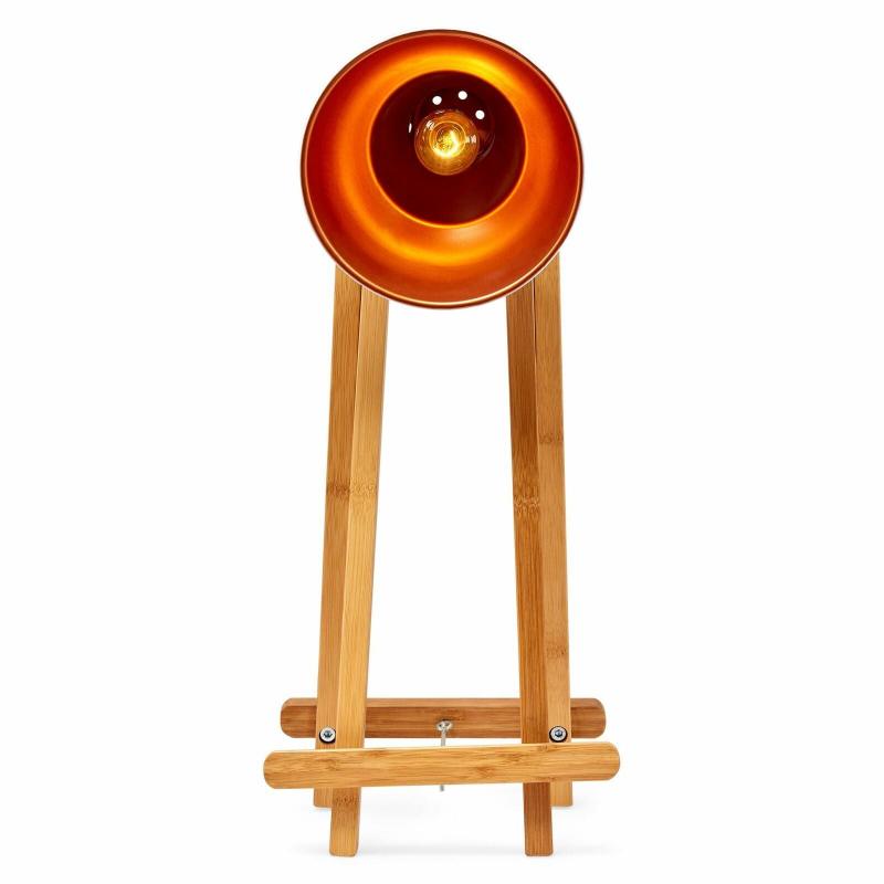 61Cm Bamboo Easel Table Lamp Modern Scandi Designer Desk Light Bedroom Office