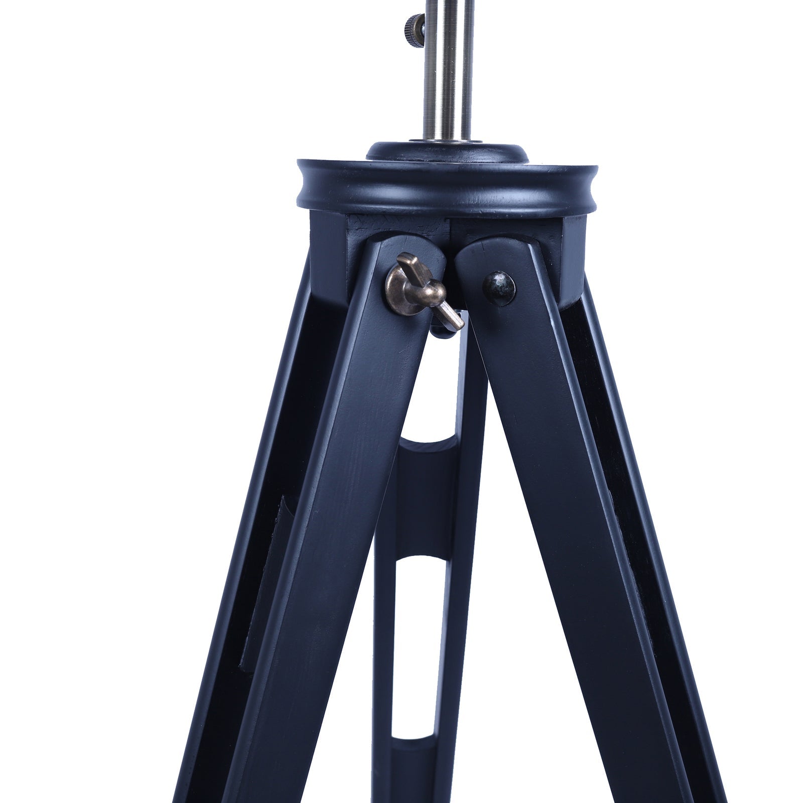 158Cm Nautical Tripod Floor Lamp W Matte Black Head Searchlight Spot Light