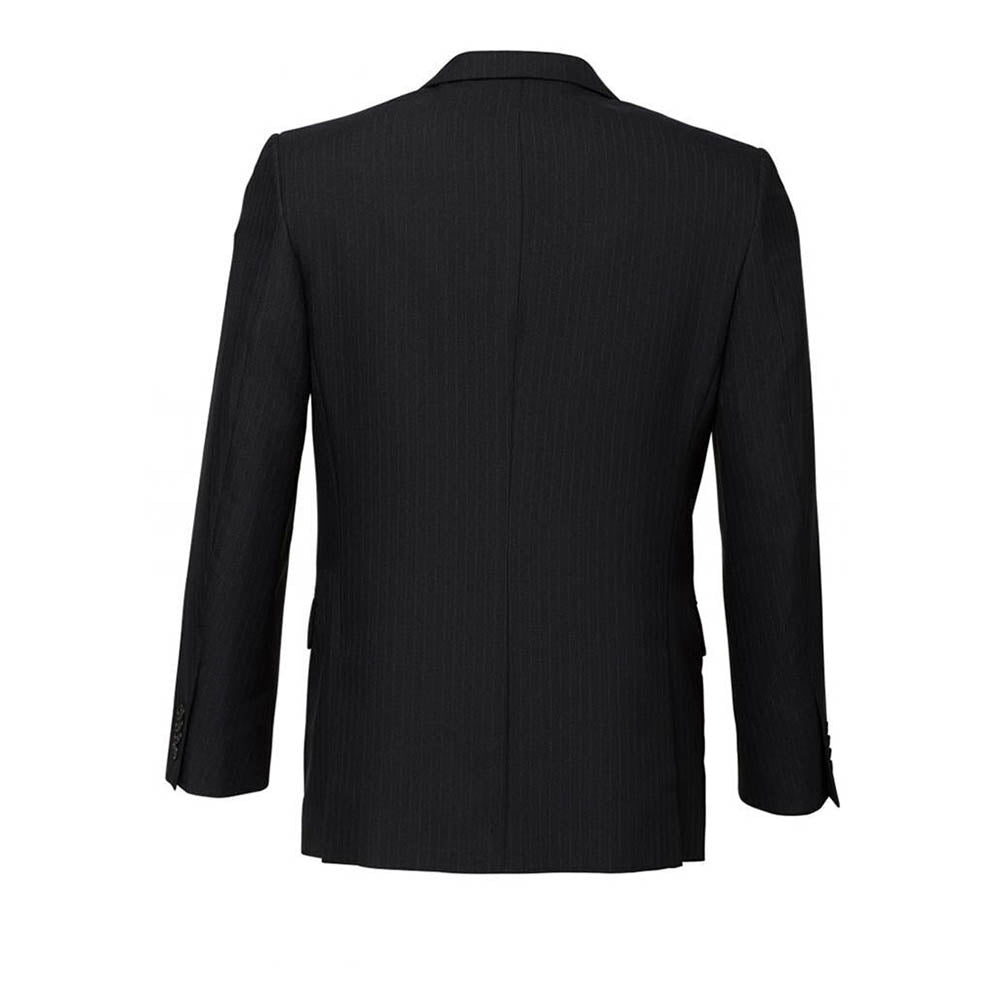 Mens Single Breasted 2 Button Suit Jacket Work Business Pin Striped Black 137