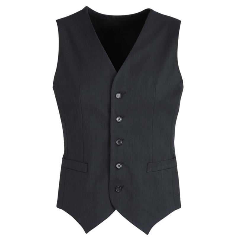 Mens Peaked Vest Waistcoat W/ Knitted Back Suit Formal Wedding Dress Up