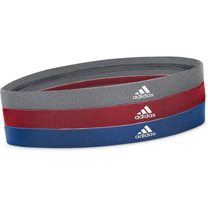 Adidas 3Pcs Sports Headband Hair Bands Gym Training Fitness Yoga Grey / Blue Burgundy