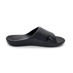 Archline Rebound Orthotic Slides Flip Flop Thongs Slip On Support Black
