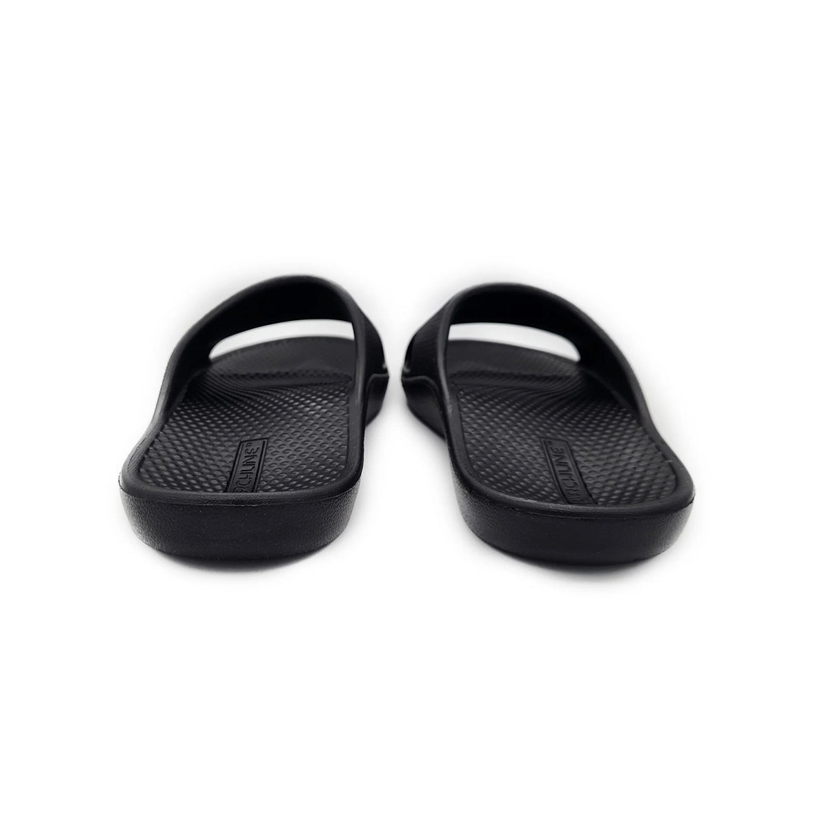 Archline Rebound Orthotic Slides Flip Flop Thongs Slip On Support Black