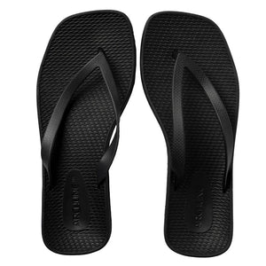 Archline Breeze Support Orthotic Thongs Flip Flops Black 36 Eur (Womens 5Us)