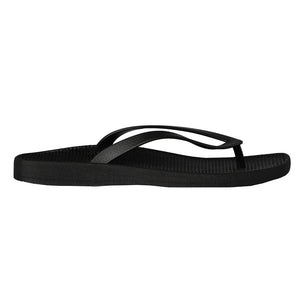 Archline Breeze Support Orthotic Thongs Flip Flops Black 36 Eur (Womens 5Us)