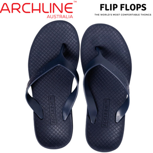 Archline Flip Flops Orthotic Thongs Support Shoes Footwear Navy Eur 37