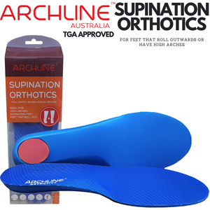 Archline Supination Orthotic Insoles Full Length (Unisex) Plantar Fasciitis High