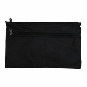 Leuts Twin Zip Jumbo Pencil Case Travel Bag Pouch Storage School Office Black