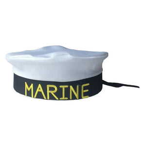 Mini Sailor Cap Hat For Party Costume White/Black