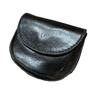 Milleni Genuine Leather Coin Purse Holder Wallet With Belt Loop Black